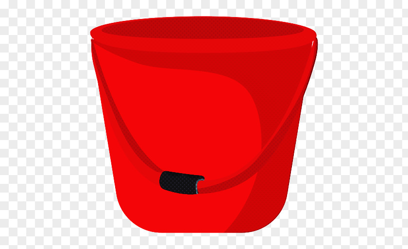 Drinkware Bucket Red Plastic PNG
