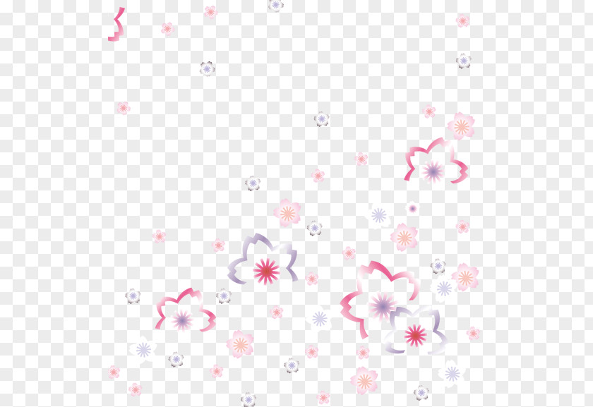 Hand-painted Cartoon Scattered Cherry Basemap National Blossom Festival Petal PNG