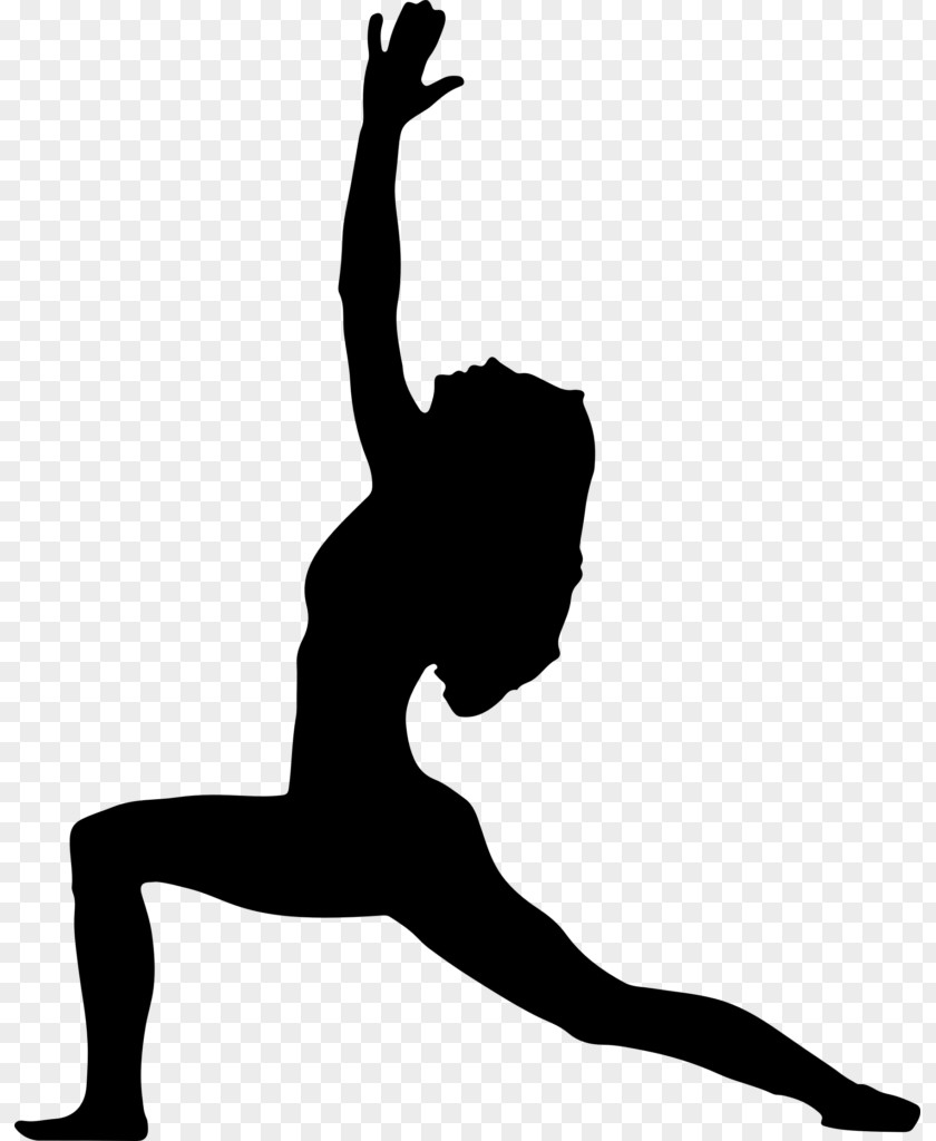 Lunges Silhouette Asana Yoga Exercise Vector Graphics PNG
