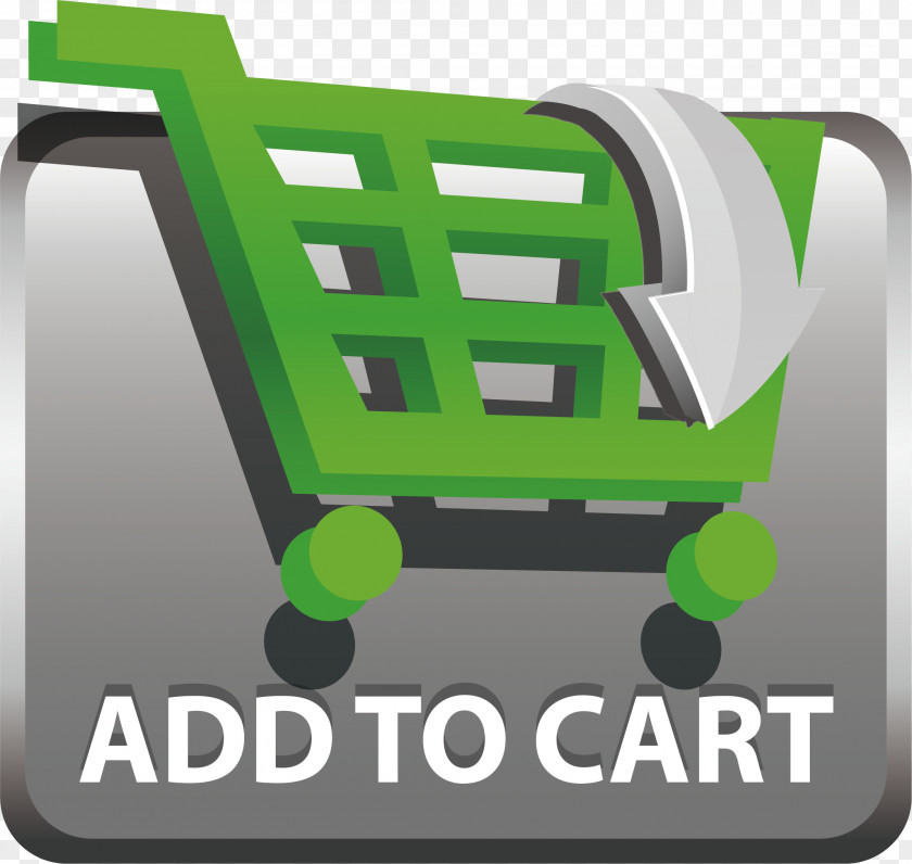 Three-dimensional Creative Button Shopping Cart Icon PNG