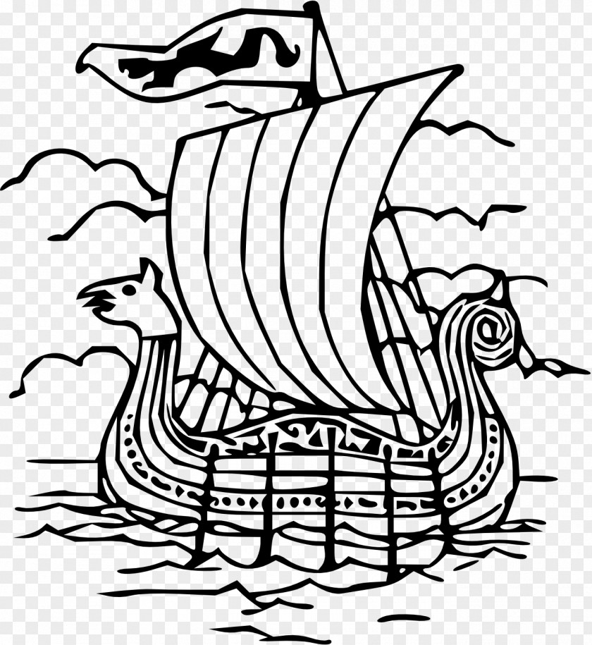 Vector Vikings Viking Ships Clip Art PNG