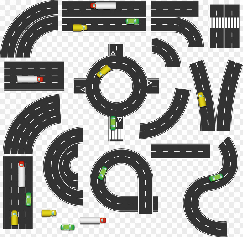 3.14 Road Design Vector Material Euclidean Infographic PNG