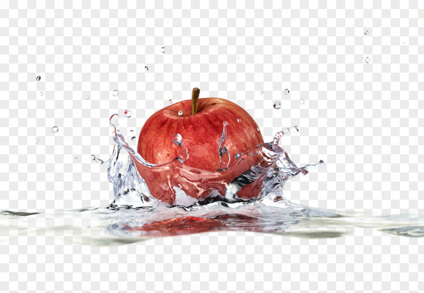 Apple In Water Stock Photography Splash Clip Art PNG