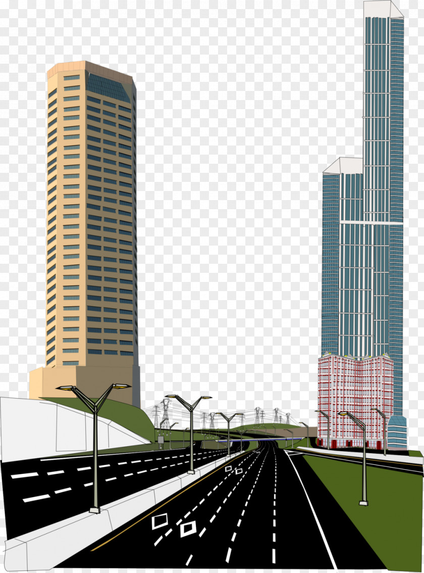 City Driving Metropolitan Area Facade Mixed-use Building Tower PNG