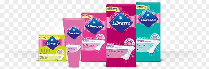 Feminine Pantyliner Libresse Sanitary Napkin TENA PNG