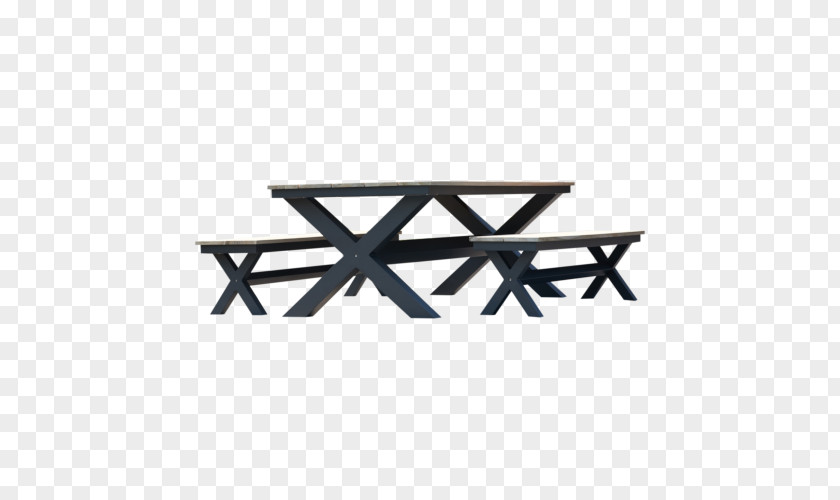 Grey Scale Garden Furniture Picnic Table PNG