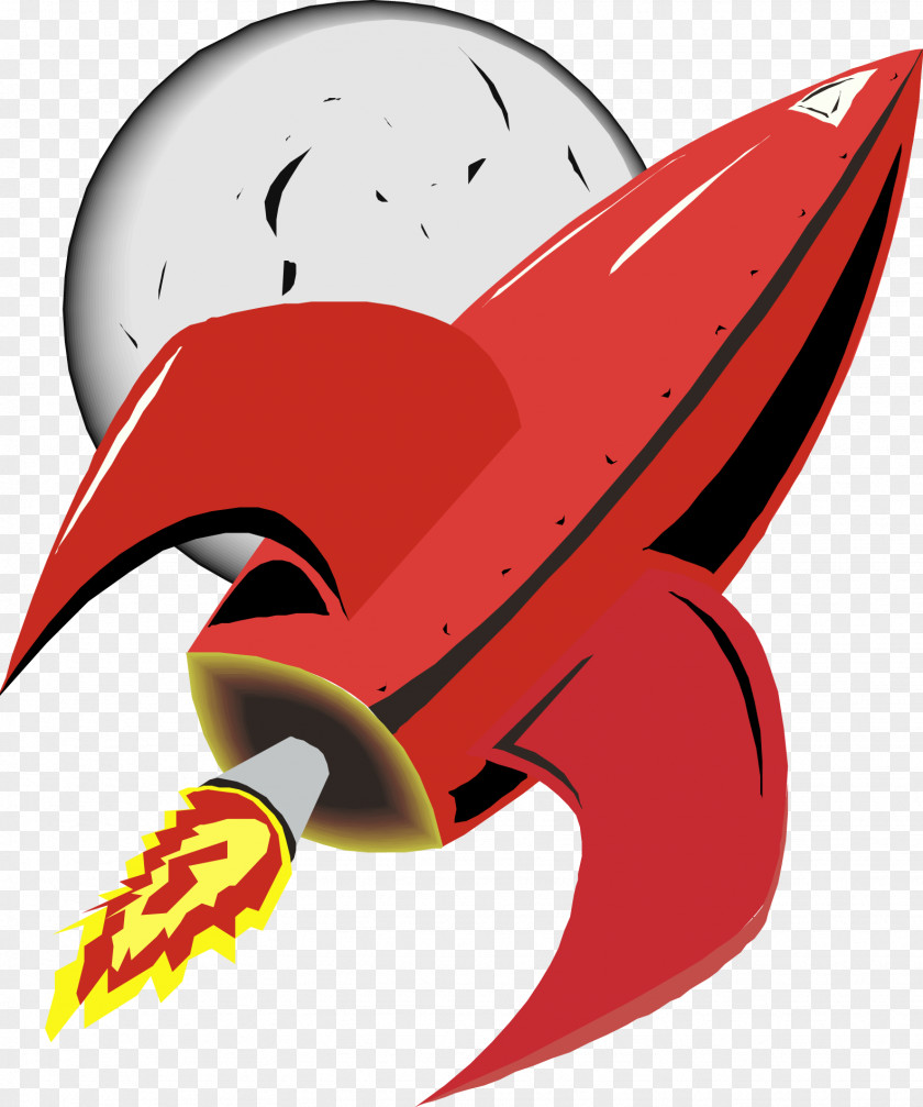Red Rocket Vector Material Cartoon Aircraft Airplane Clip Art PNG