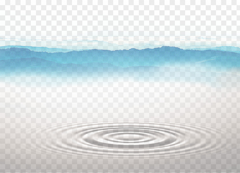 Zen Tea Blindly Landscape Circle Angle Blue Pattern PNG