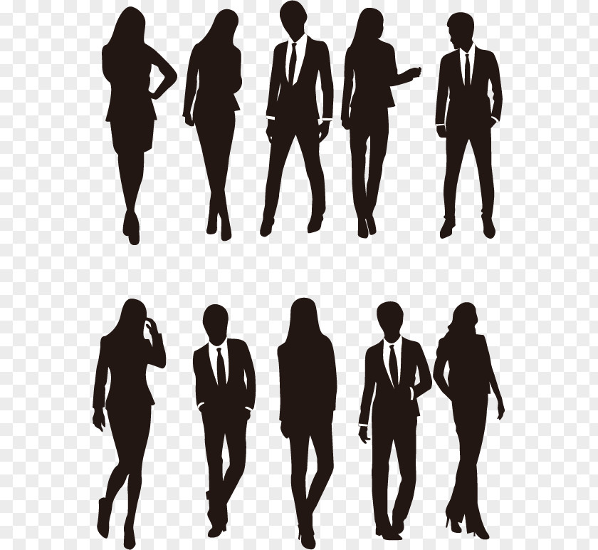Business People Silhouettes Silhouette Download Illustration PNG