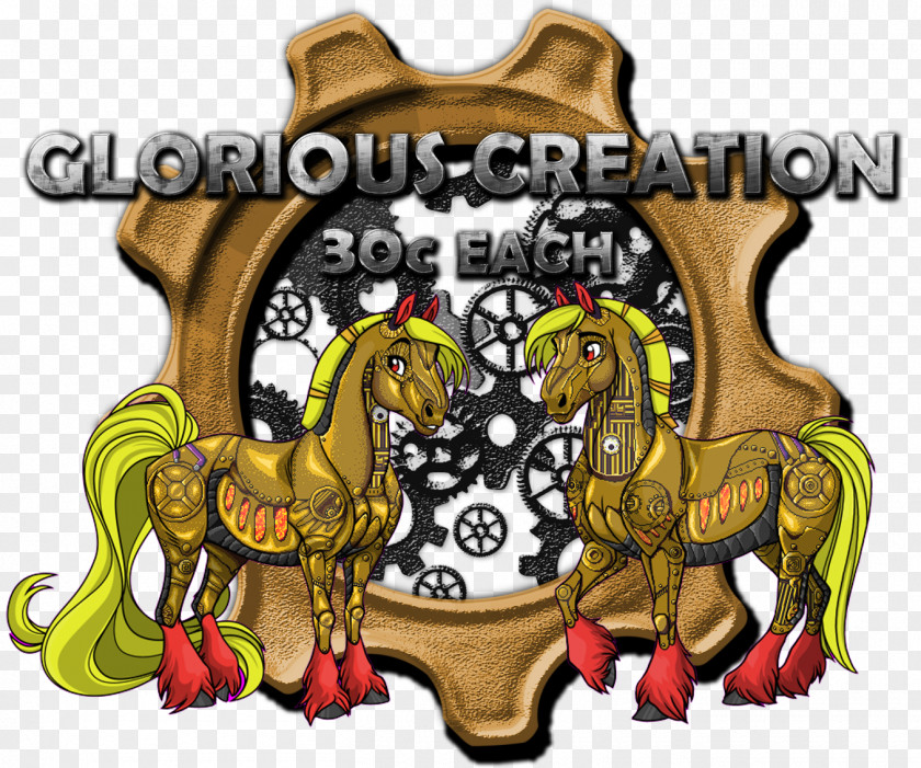 Horse Cartoon Carnivora Font PNG