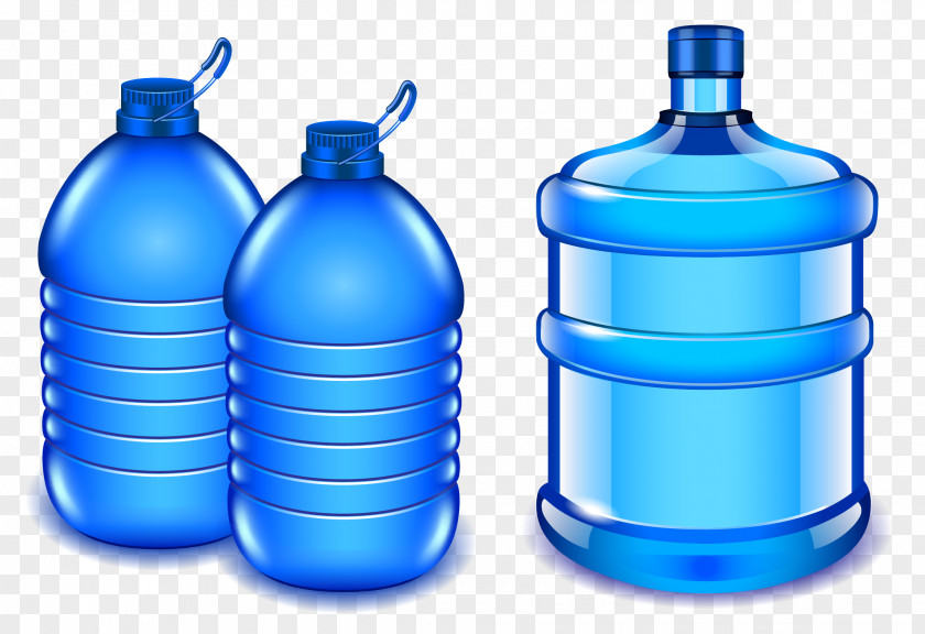 Vector Pure Water Bottle Bottled Clip Art PNG