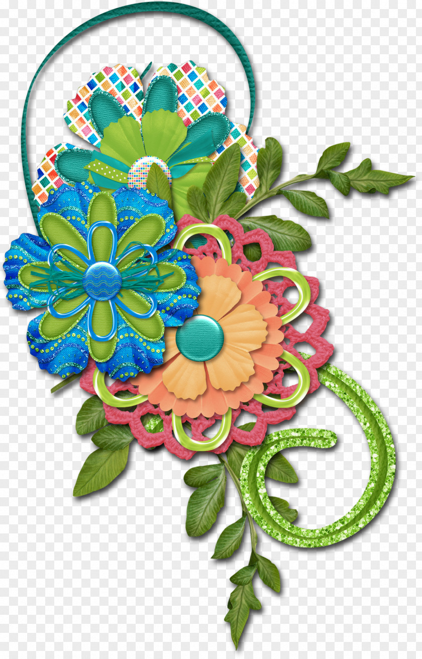 Design Digital Scrapbooking Floral Clip Art PNG