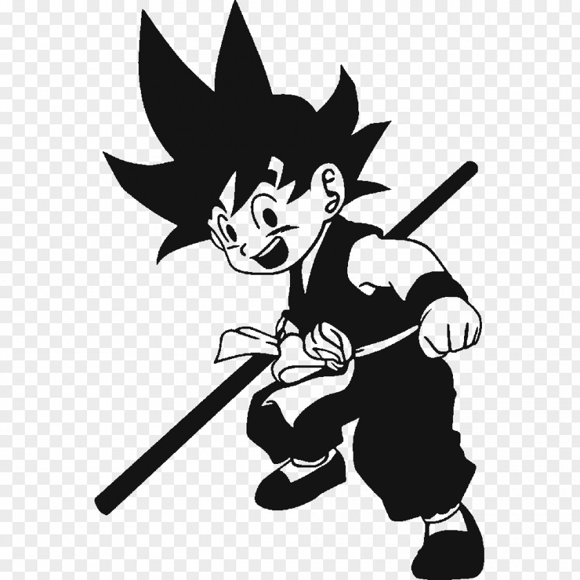 Dragon Ball Black And White Goku Vegeta Wall Decal Sticker PNG