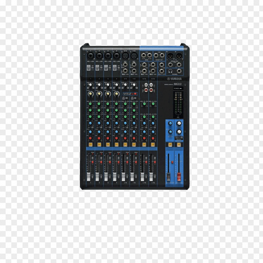 Mixing Console Audio Mixers Yamaha MG12 No. Of Channels:12 Channel Mixer With SPX Effects MG 6-CHANNEL MIXER PNG