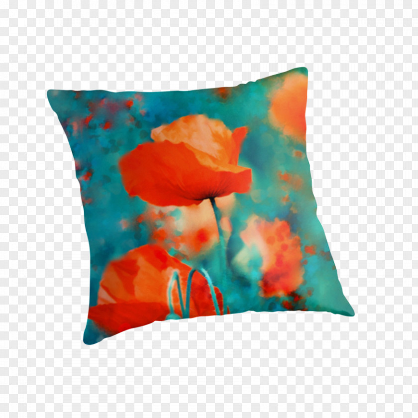 Pillow Throw Pillows Cushion Poppy Gallery Wrap PNG
