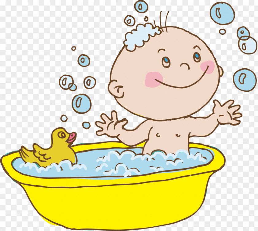 Baby Shower Bathing Cartoon Child PNG