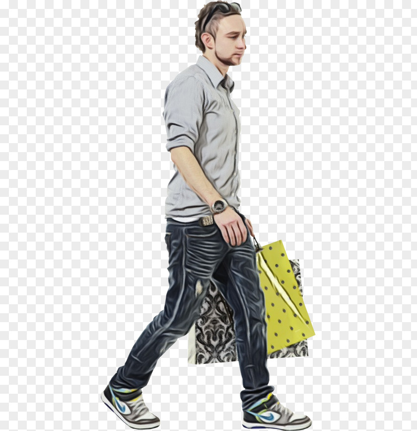 Fashion Model Style Jeans Cartoon PNG