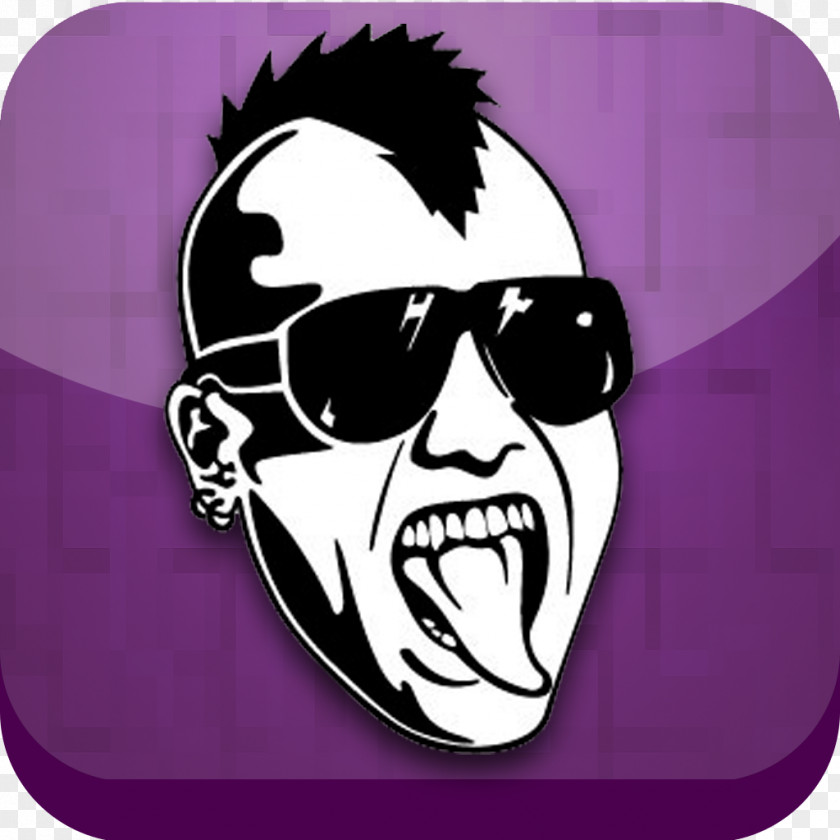 Punk Rock Portrait Clip Art PNG