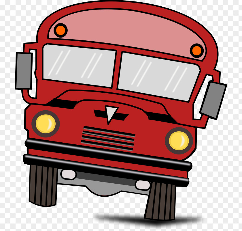 Cartoon Picture Of A Bus School Clip Art PNG