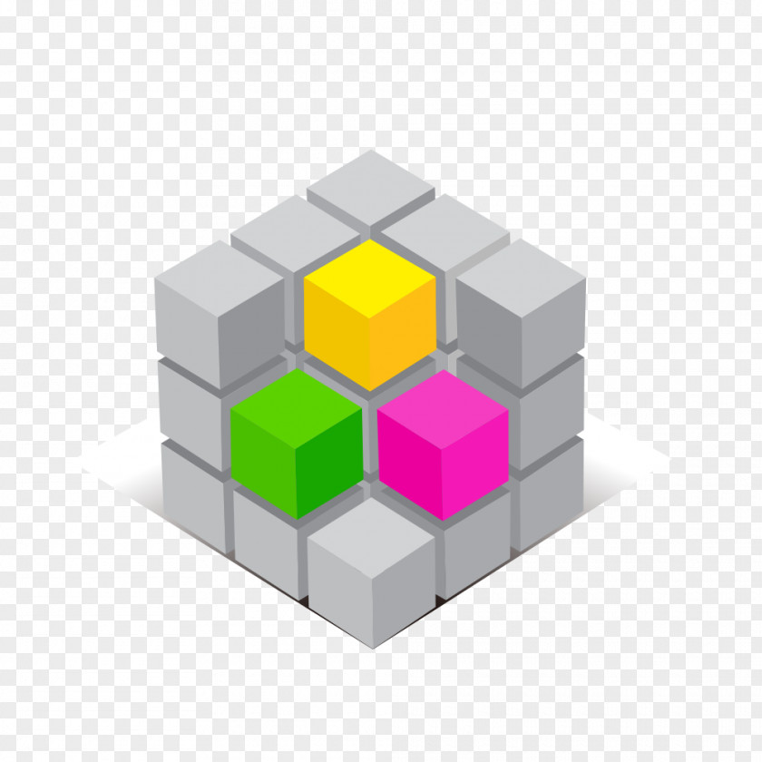 Color Cube Vector Material Rubiks Euclidean Three-dimensional Space PNG