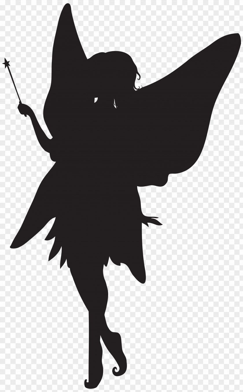 Forest Fairy Silhouette Clip Art Graphics PNG