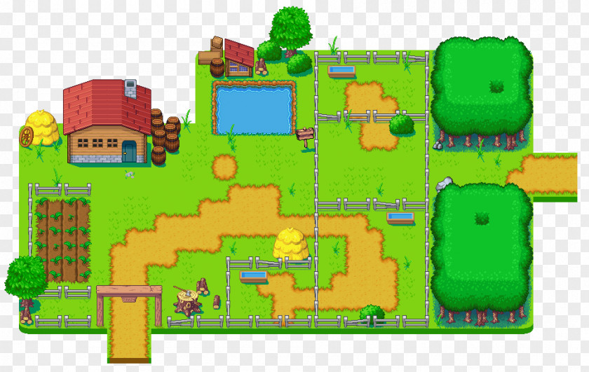 The Ranch Tile-based Video Game Crystalis Pixel Art PNG
