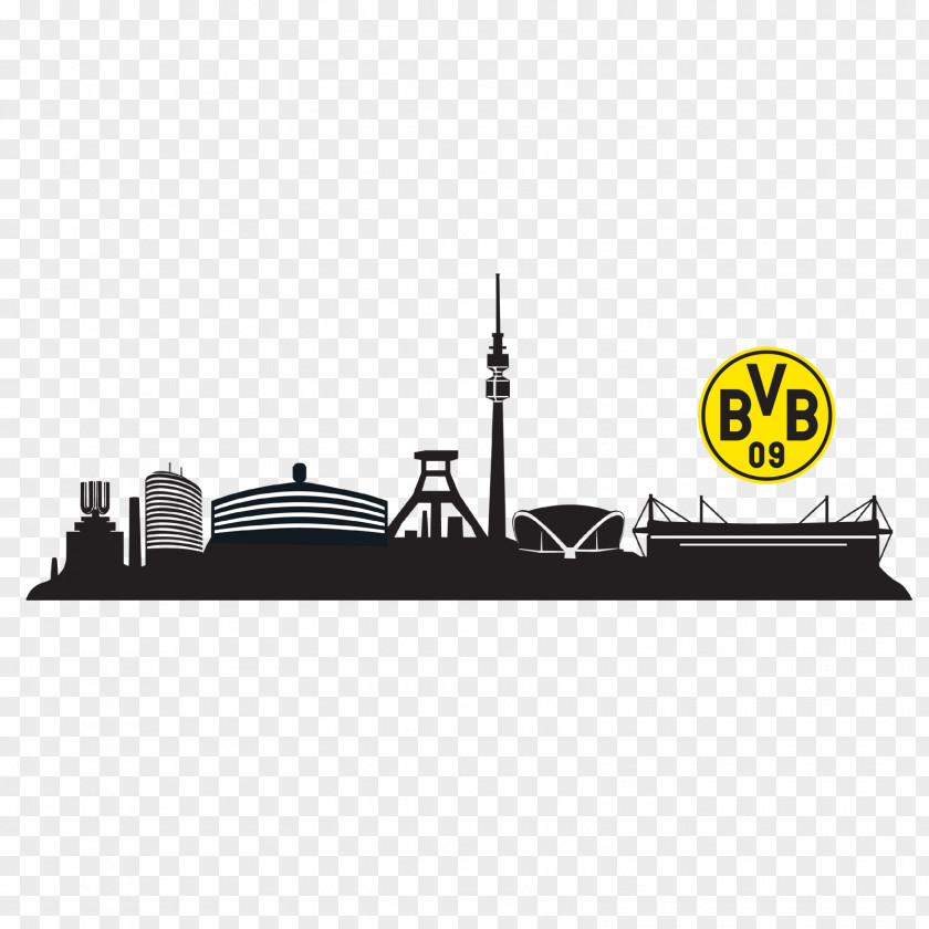 Bvb Westfalenstadion Borussia Dortmund BVB-Fanshop Skyline Wall Decal PNG