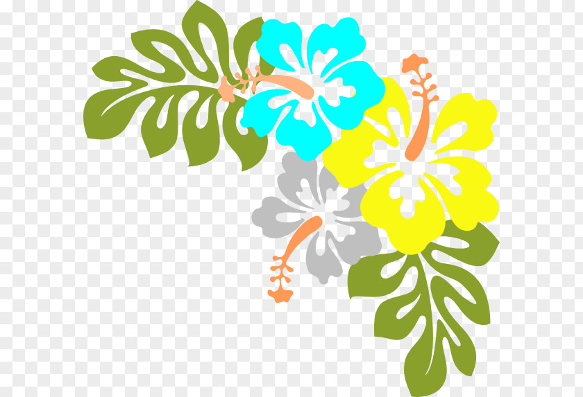 Hawaiian Hibiscus Rosemallows Clip Art PNG