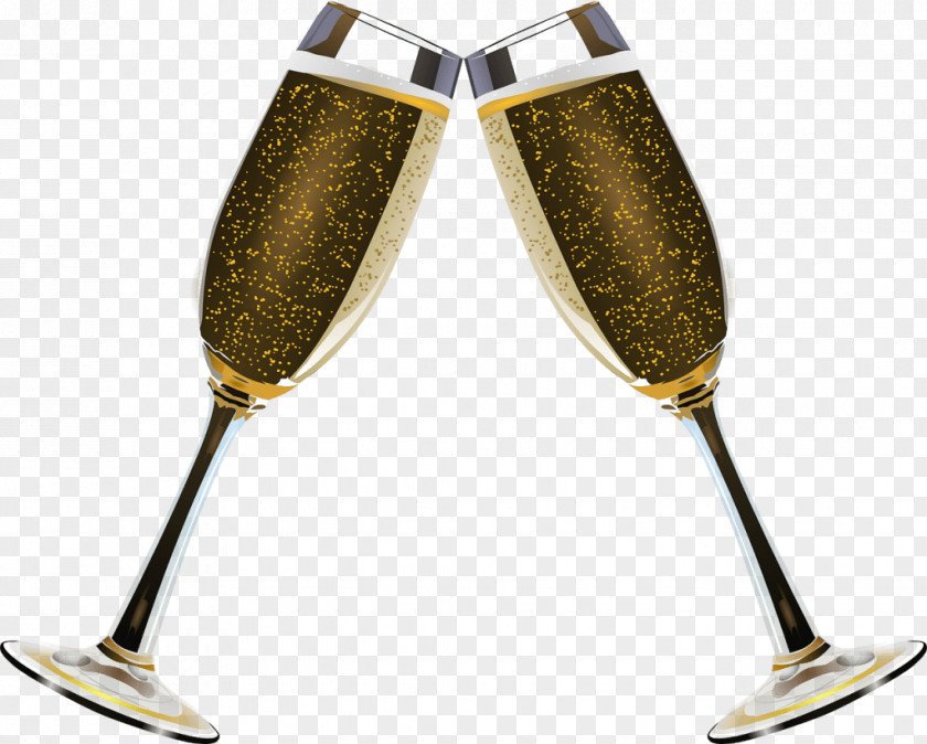 New Years Eve Champagne PNG Champagne, two champagne flutes with yellow liquid content clipart PNG