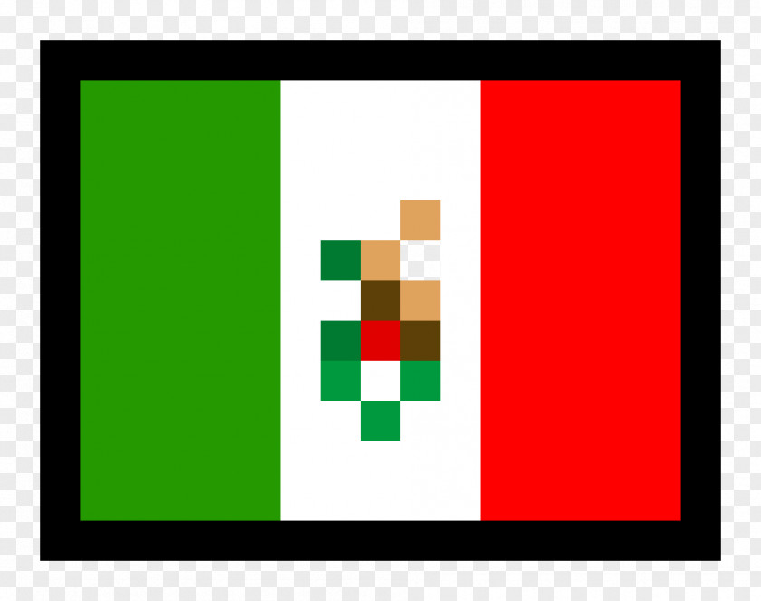 Pixel Flag Of Mexico Art PNG