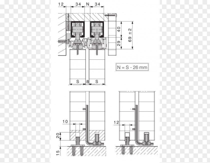 Door Sliding Furniture Pocket Glass PNG