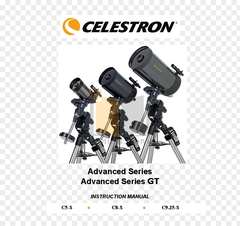 Refracting Telescope Celestron Advanced Series C6-RGT Product Manuals User PNG