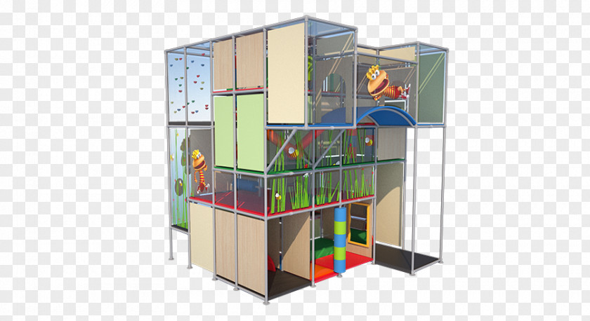 Indoor Playground Angle Shelf PNG