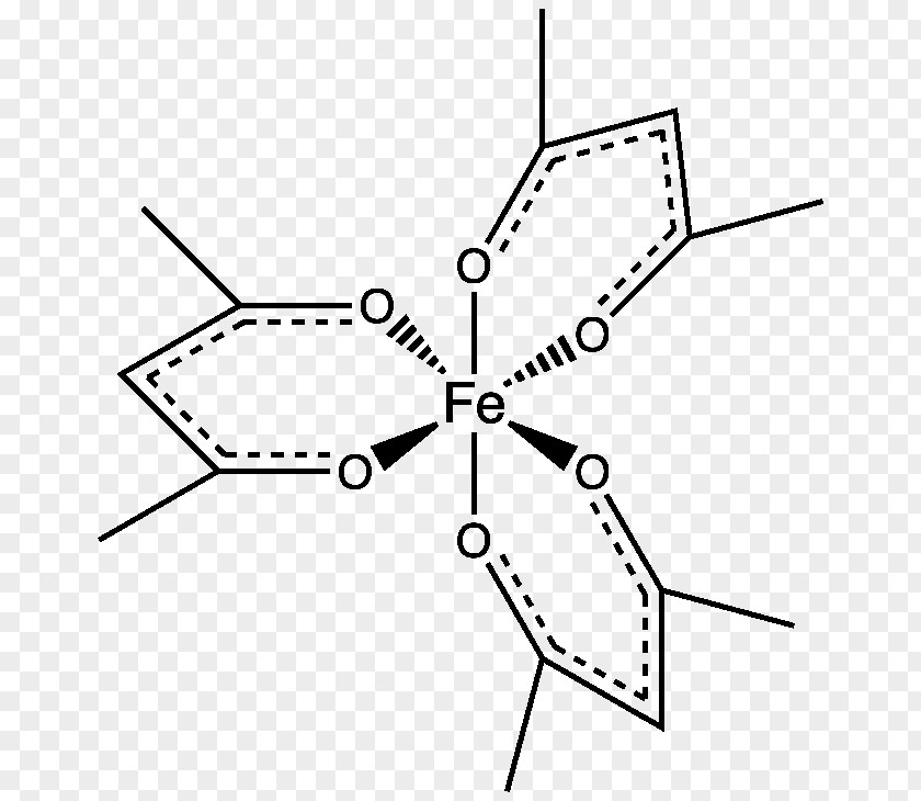 Iron Tris(acetylacetonato)iron(III) Acetylacetone Coordination Complex Ferric PNG