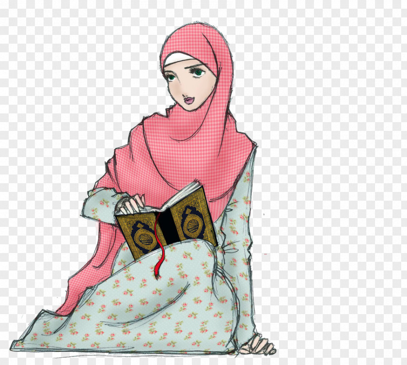 Islam Quran Hijab Muslim Drawing PNG
