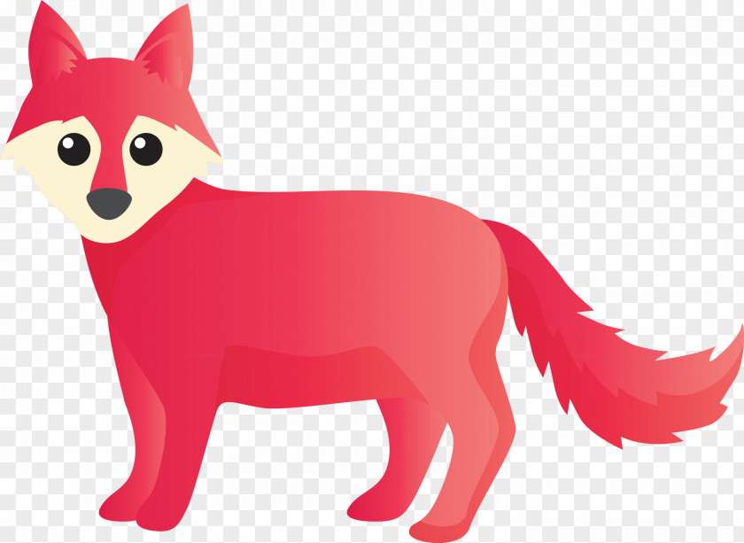 Pink Red Cartoon Animal Figure Tail PNG