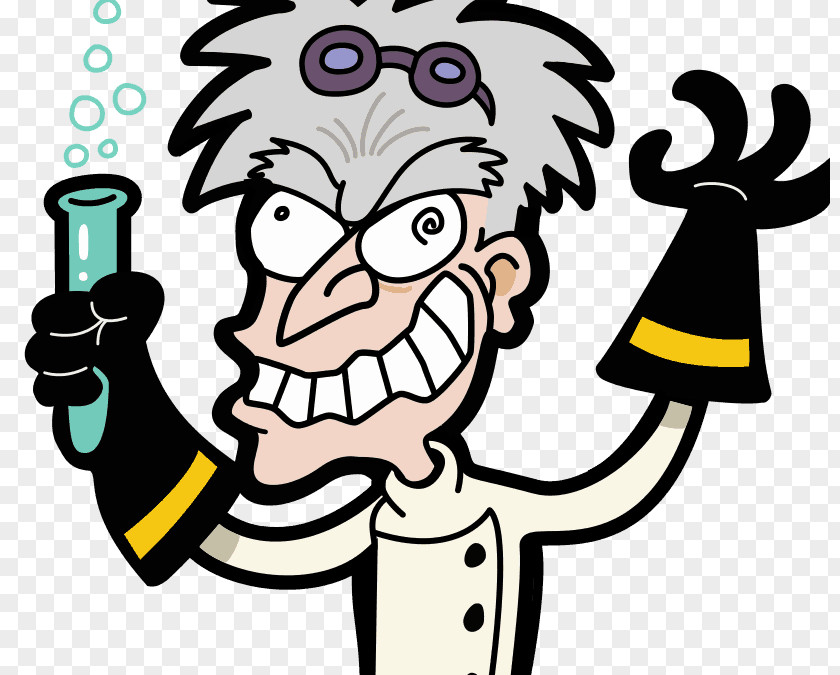 Cartoon Scientist Chemist Clip Art Mad Science PNG