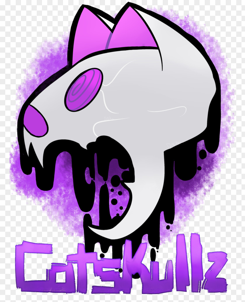 Cat Skull Snout Pink M Character Clip Art PNG