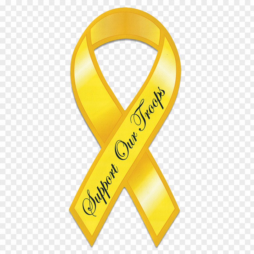 Magnet United States Support Our Troops Yellow Ribbon Military PNG