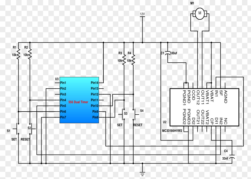 Reverse Driving Penalty Electrical Network H Bridge Motor Controller DC Circuit Diagram PNG