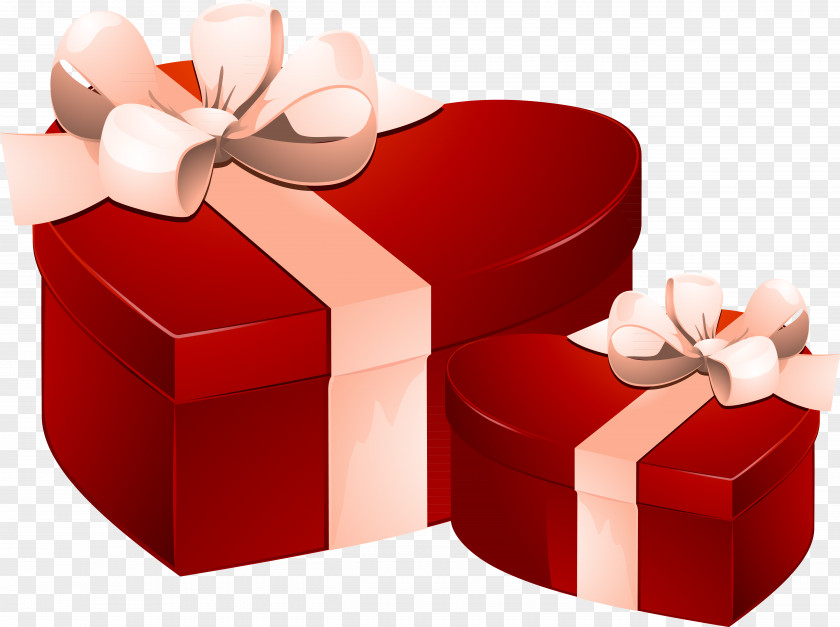 Sweet Valentine's Day Heart Paper Box Clip Art PNG