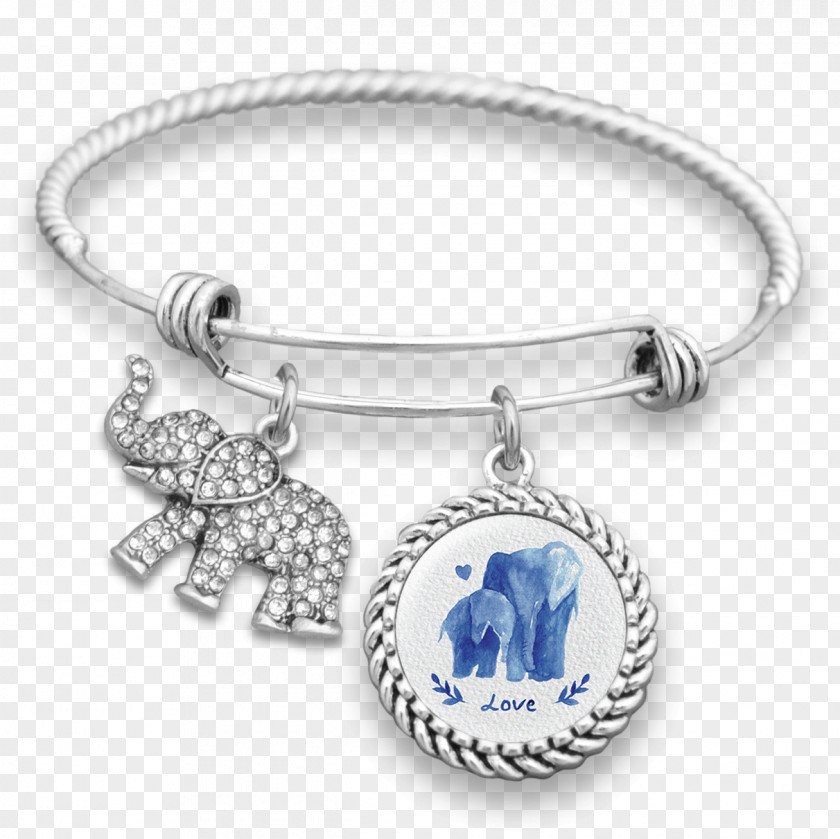 Watercolor Elephant Charm Bracelet Jewellery Father Clothing Accessories PNG