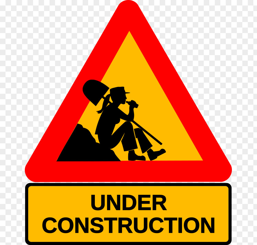 Working Men At Work Traffic Sign Warning Clip Art PNG