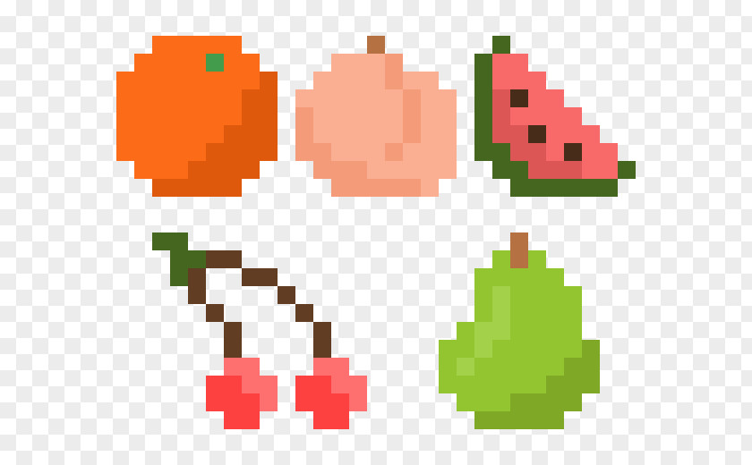 Pixel Art C Fruit PNG