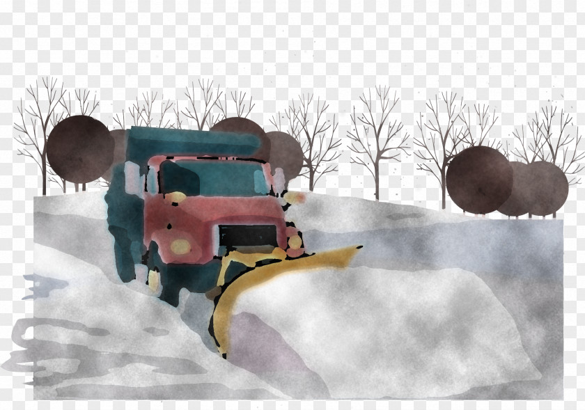 Snow Removal Winter Transport Snowplow PNG