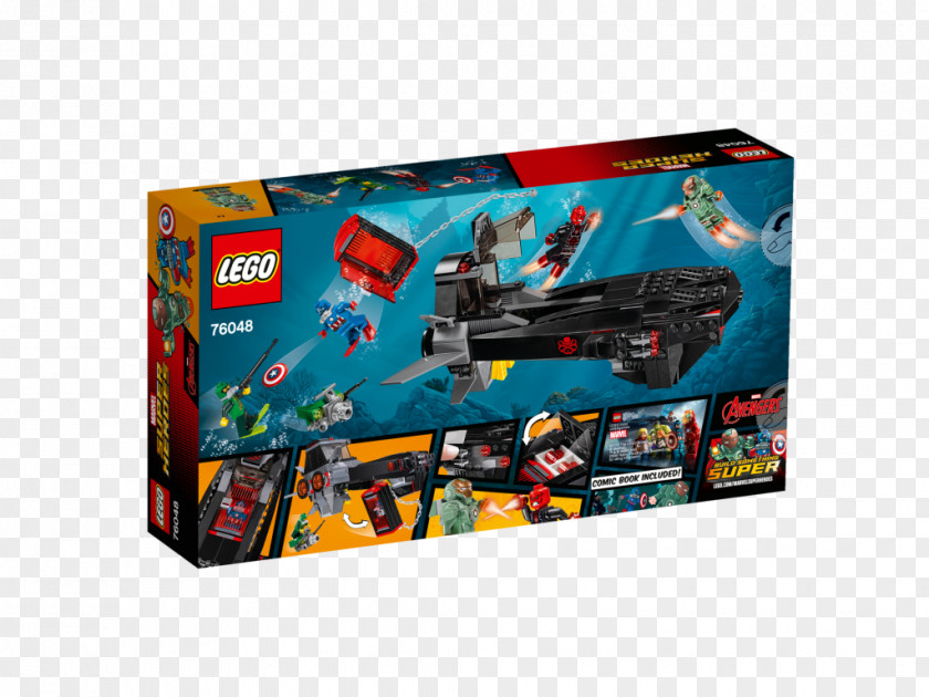 Toy Lego Marvel Super Heroes Marvel's Avengers Amazon.com LEGO 76048 Iron Skull Sub Attack PNG