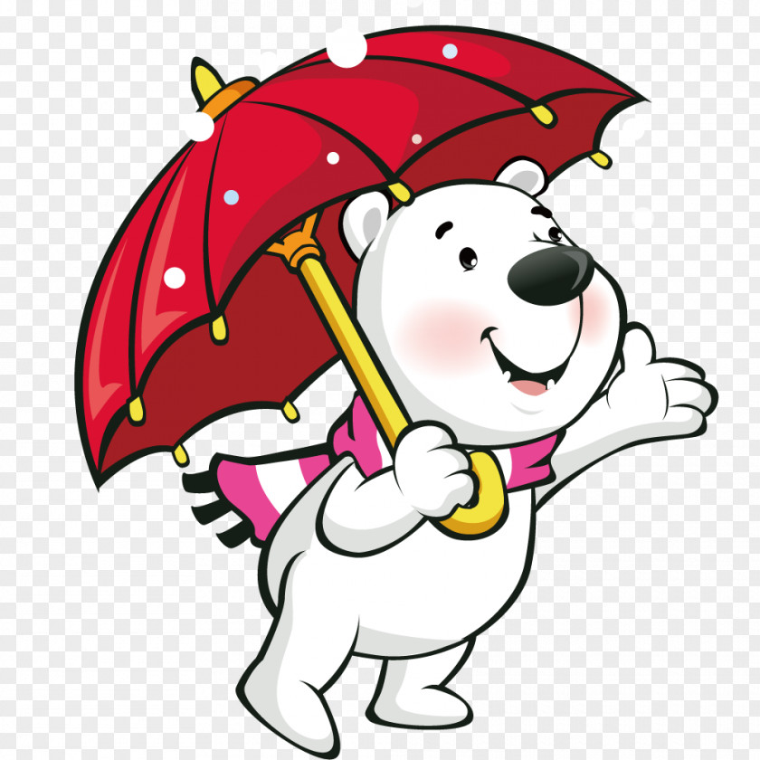 Umbrella Polar Bear Penguin Clip Art PNG