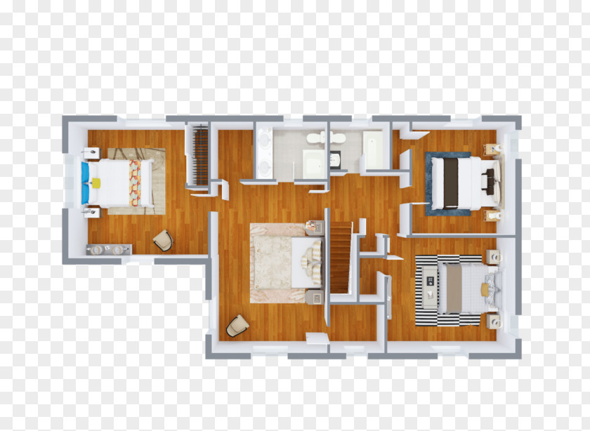 3D Floor Plan Facade PNG