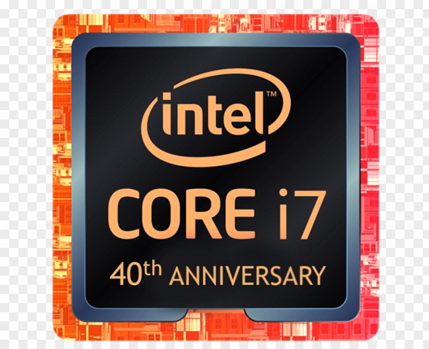 40th Anniversary Intel Core I7 Multi-core Processor Central Processing Unit PNG