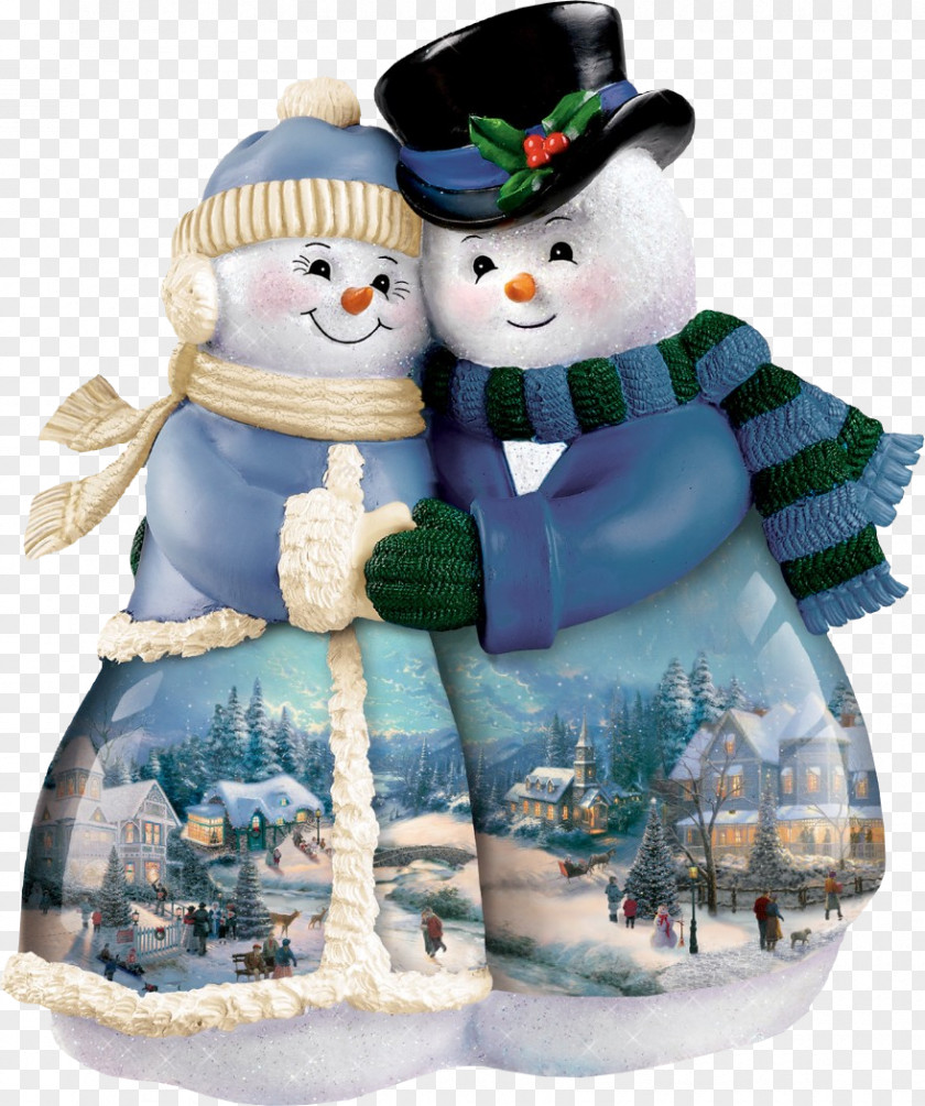 Bear Couple Santa Claus Figurine Snowman Sculpture PNG